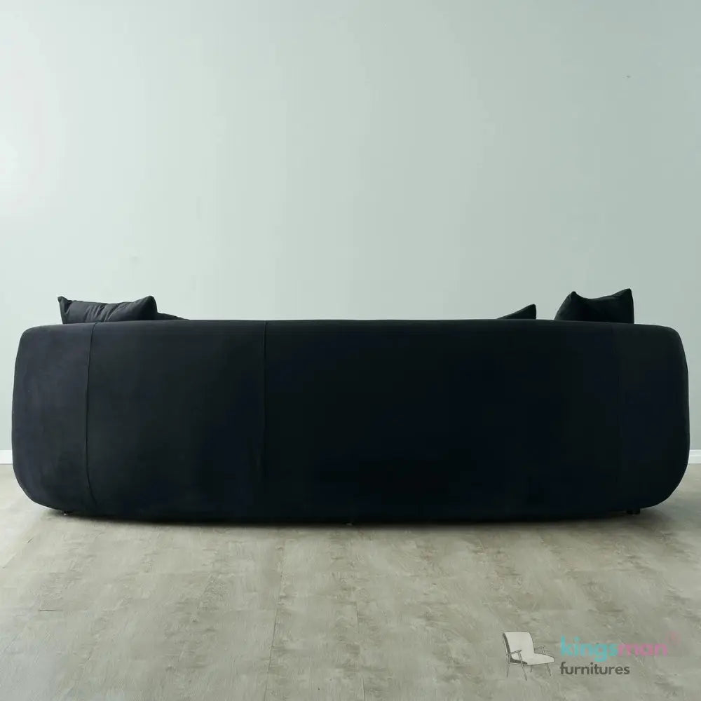 Everbe 3 Seater Sofa - Boucle & Velvet, Mid-Century Luxe, High-Resilience Foam, Meranti Wood Frame Kingsman Furnitures