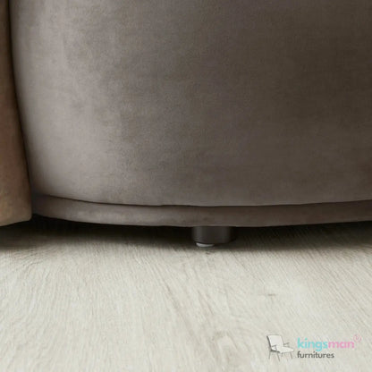 Everbe 3 Seater Sofa - Boucle & Velvet, Mid-Century Luxe, High-Resilience Foam, Meranti Wood Frame Kingsman Furnitures