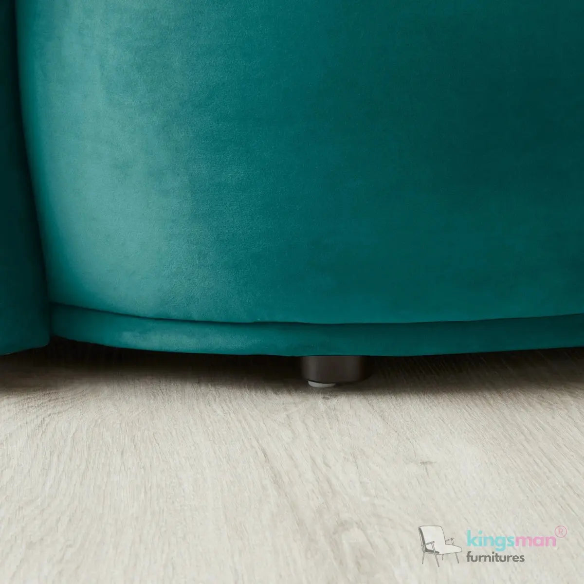 Everbe 3 Seater Sofa - Boucle & Velvet, Mid-Century Luxe, High-Resilience Foam, Meranti Wood Frame Kingsman Furnitures