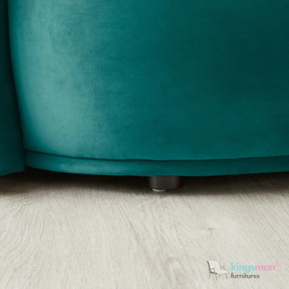 Everbe 3 Seater Sofa - Boucle & Velvet, Mid-Century Luxe, High-Resilience Foam, Meranti Wood Frame Kingsman Furnitures