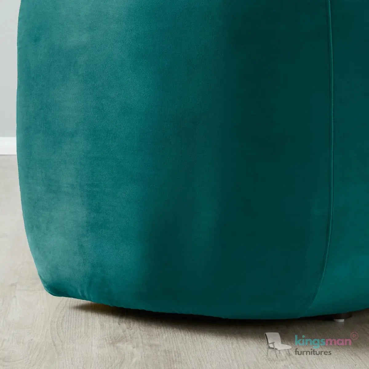 Everbe 3 Seater Sofa - Boucle & Velvet, Mid-Century Luxe, High-Resilience Foam, Meranti Wood Frame Kingsman Furnitures