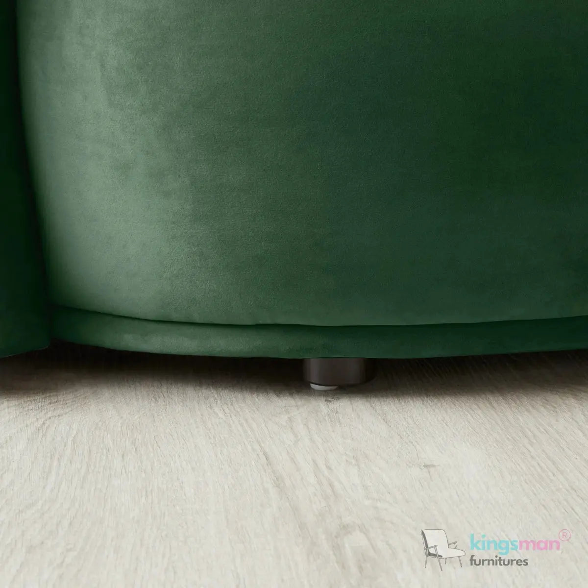Everbe 3 Seater Sofa - Boucle & Velvet, Mid-Century Luxe, High-Resilience Foam, Meranti Wood Frame Kingsman Furnitures