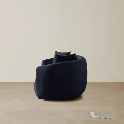 Everbe 3 Seater Sofa - Boucle & Velvet, Mid-Century Luxe, High-Resilience Foam, Meranti Wood Frame Kingsman Furnitures