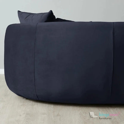 Everbe 3 Seater Sofa - Boucle & Velvet, Mid-Century Luxe, High-Resilience Foam, Meranti Wood Frame Kingsman Furnitures