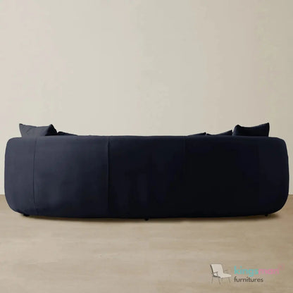 Everbe 3 Seater Sofa - Boucle & Velvet, Mid-Century Luxe, High-Resilience Foam, Meranti Wood Frame Kingsman Furnitures
