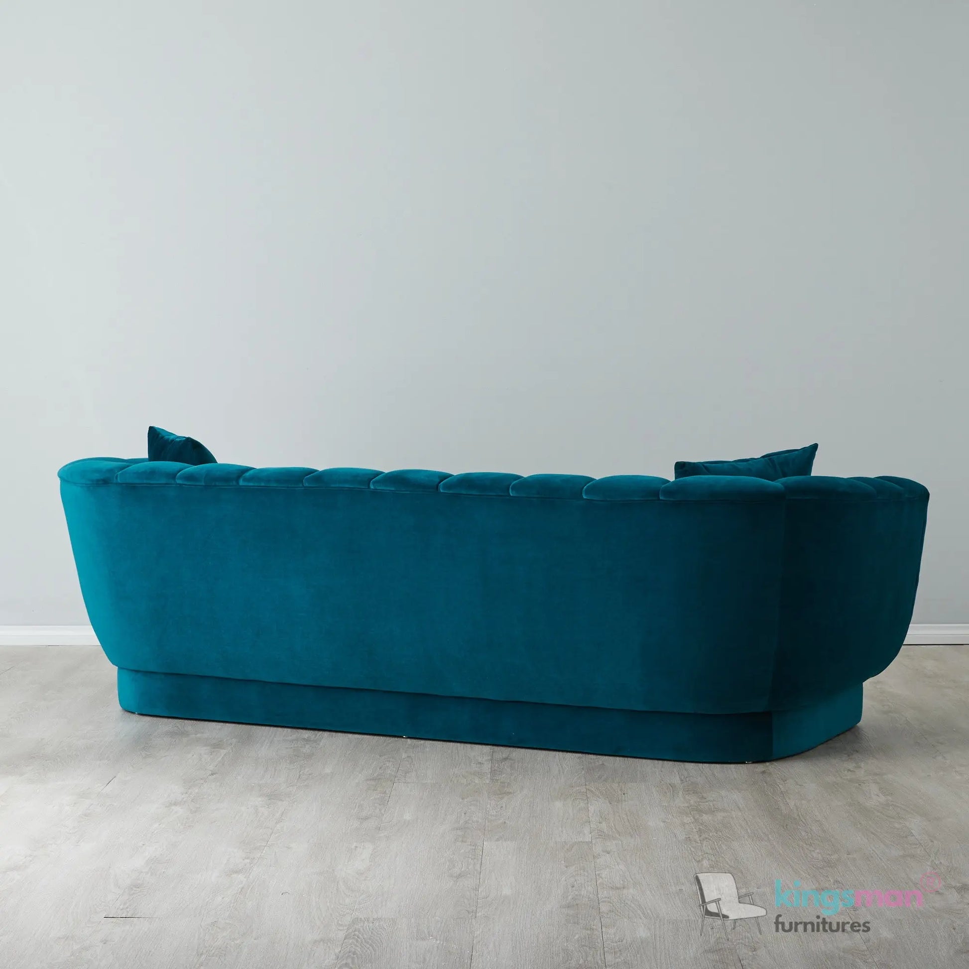 Fransesca Modern Velvet Sofa - Luxurious Azure Blue 2 & 3 Seater with Solid Wood Frame Kingsman Furnitures
