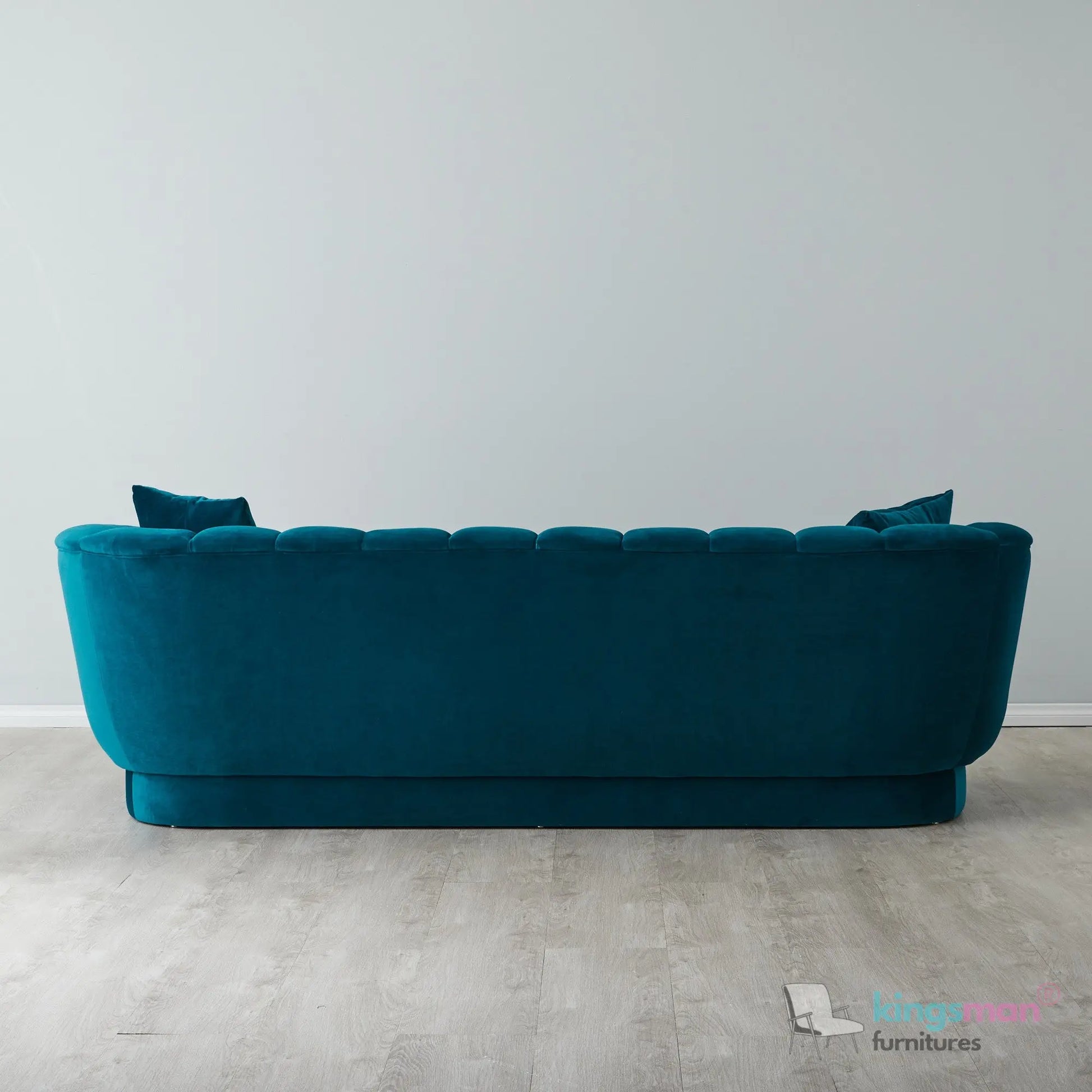 Fransesca Modern Velvet Sofa - Luxurious Azure Blue 2 & 3 Seater with Solid Wood Frame Kingsman Furnitures