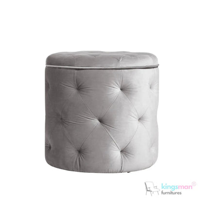 Harfoot Storage Sability - Button-Tufted Upholstered Sability with Hidden Storage | Compact Seating Solution Kingsman Furnitures