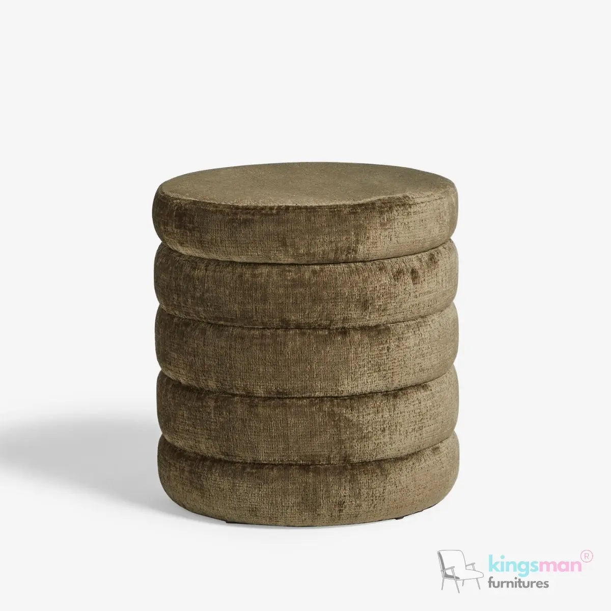 Stella Ribbed Storage Sability - Plush Velvet and Bouclé Upholstered Sability with Hidden Storage | Versatile Home Décor Kingsman Furnitures