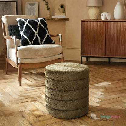 Stella Ribbed Storage Sability - Plush Velvet and Bouclé Upholstered Sability with Hidden Storage | Versatile Home Décor Kingsman Furnitures