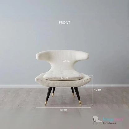 Tarrington Woven Fabric Chair – Modern Art Deco Design with Teak Wood Legs Kingsman Furnitures