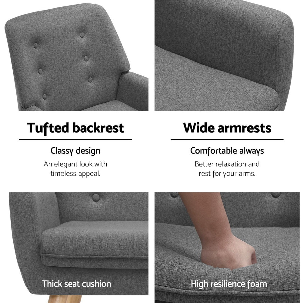 Acme Dark Grey Modern Arm Chair