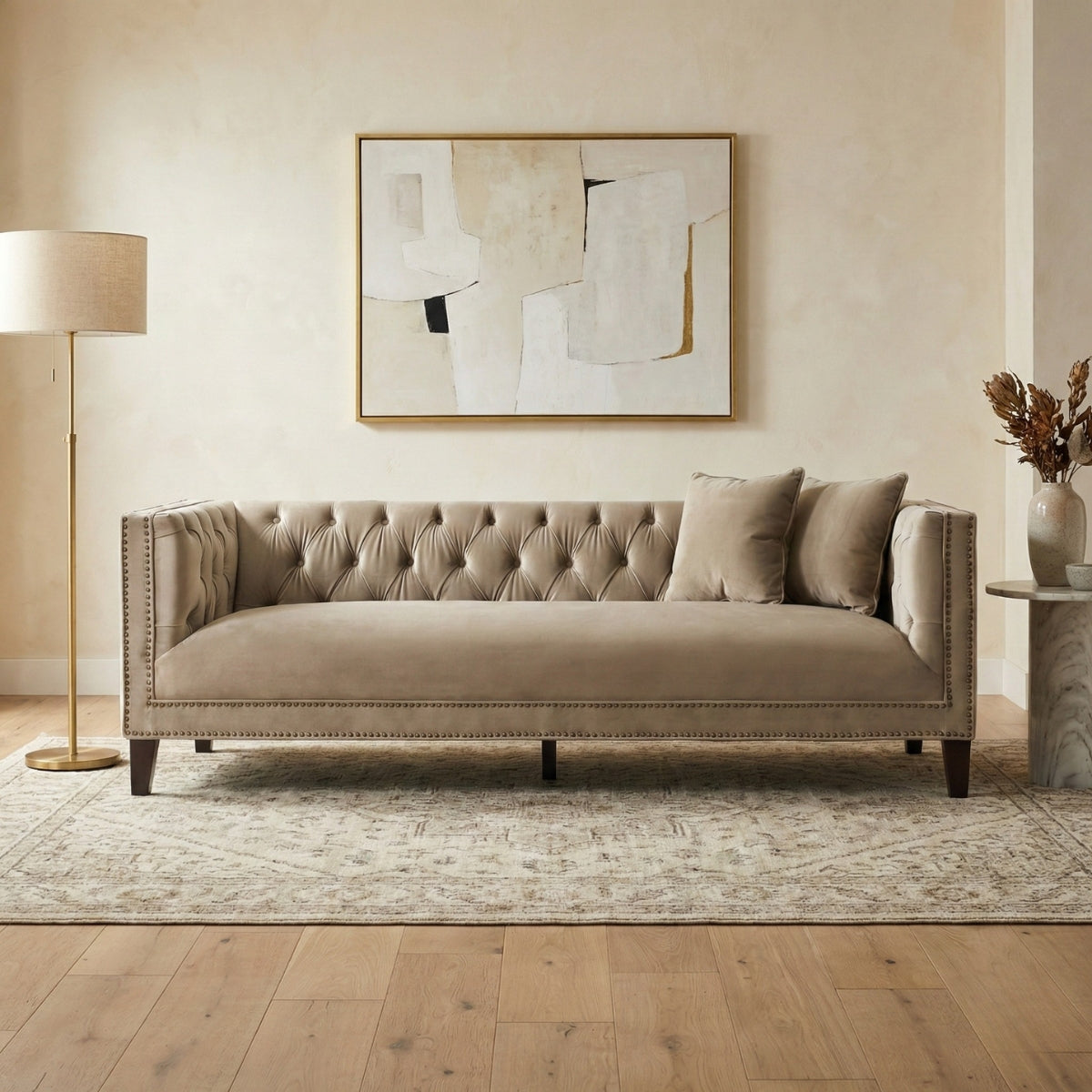 Vogue Tufted 3-Seater Sofa