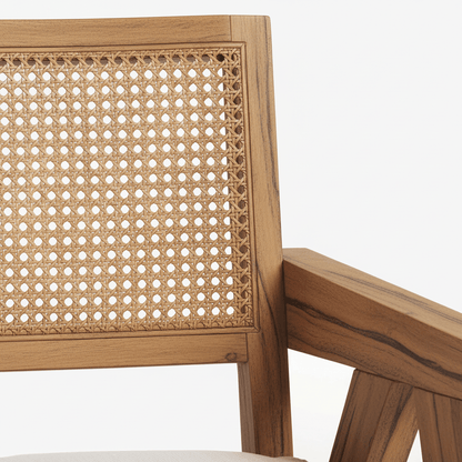 Abel Rattan Accent Arm Chair - Kingsman Furnitures