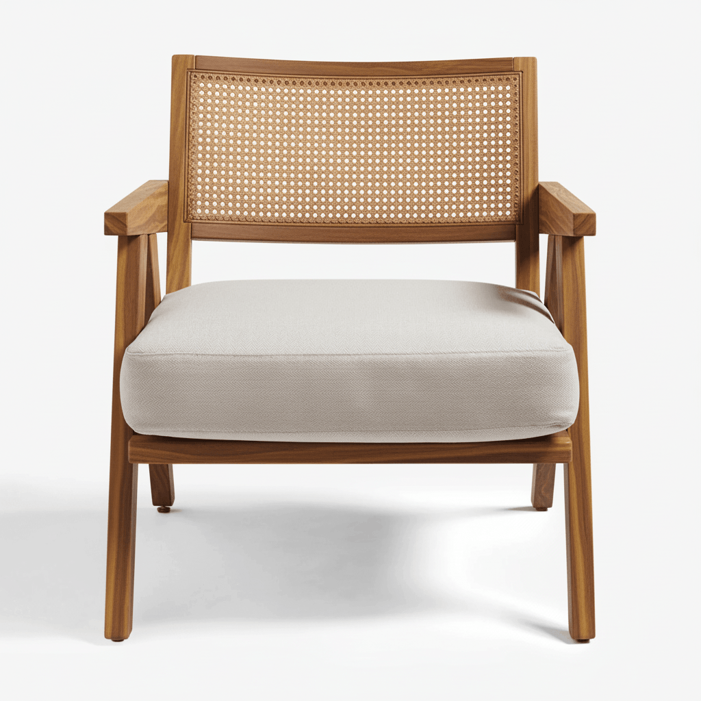 Abel Rattan Accent Arm Chair - Kingsman Furnitures