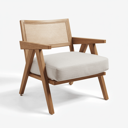 Abel Rattan Accent Arm Chair - Kingsman Furnitures