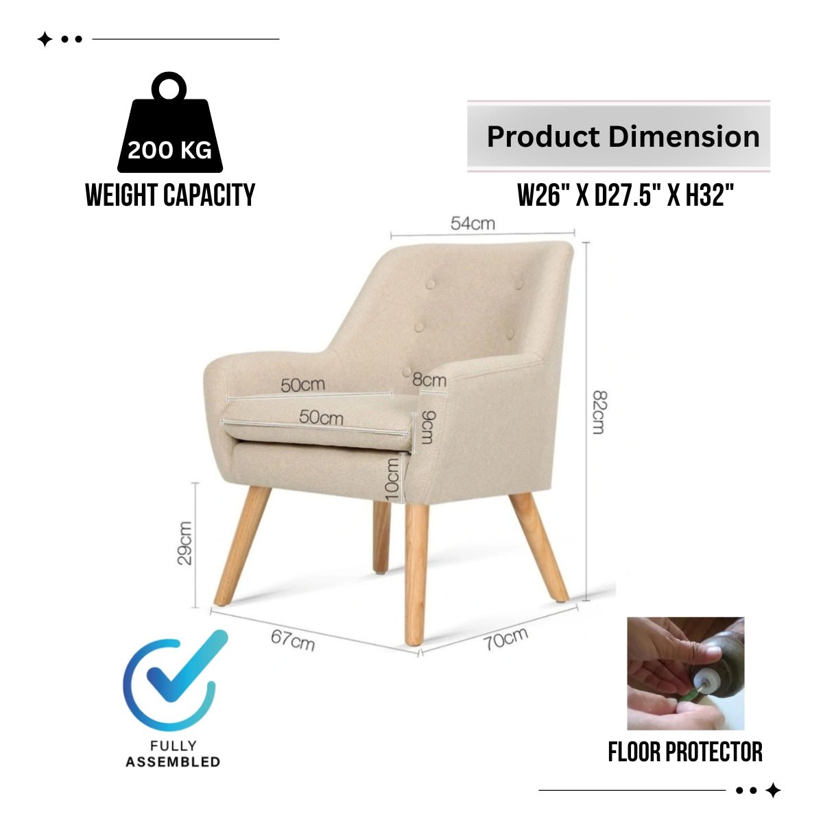 Acme Armchair - Kingsman Furnitures