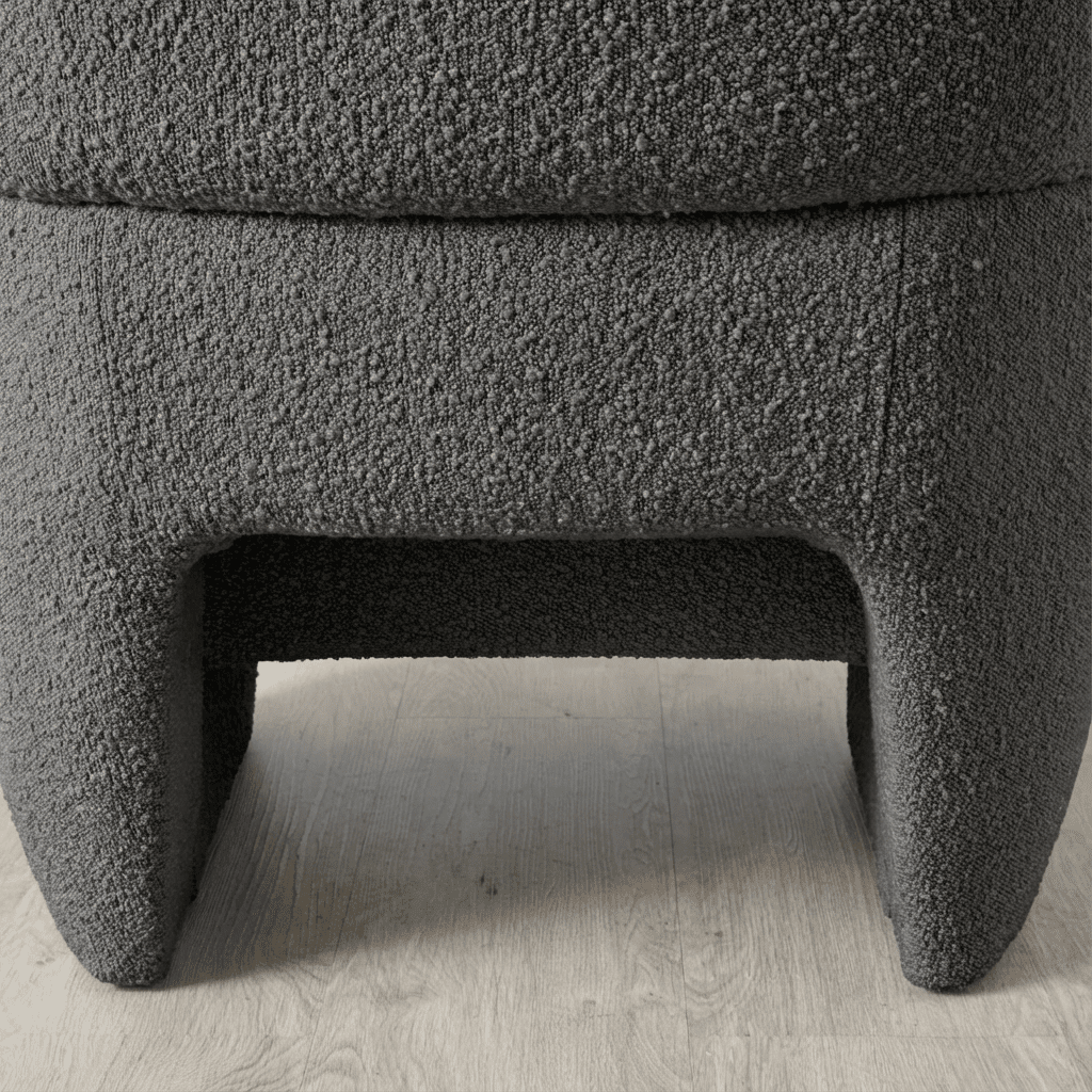 Alfa Cream Bouclé Accent Chair - Kingsman Furnitures