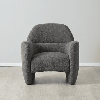 Alfa Cream Bouclé Accent Chair - Kingsman Furnitures
