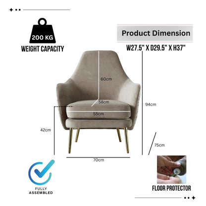 Anaya Armchair - Kingsman Furnitures