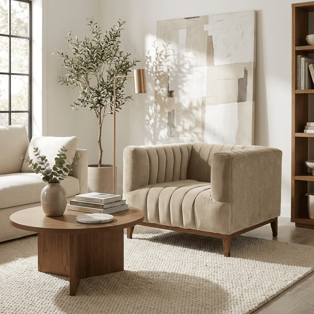 Asfor Velvet Armchair - Kingsman Furnitures