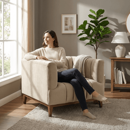 Asfor Velvet Armchair - Kingsman Furnitures