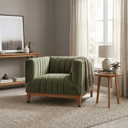 Asfor Velvet Armchair - Kingsman Furnitures