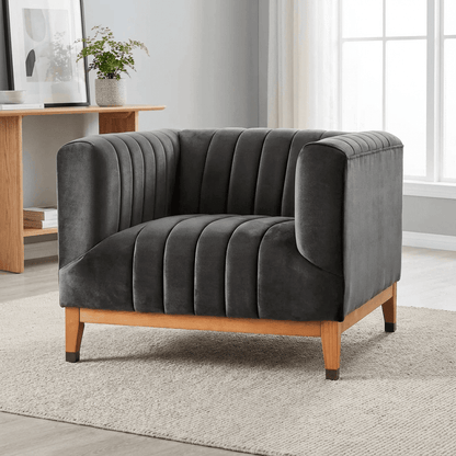 Asfor Velvet Armchair - Kingsman Furnitures