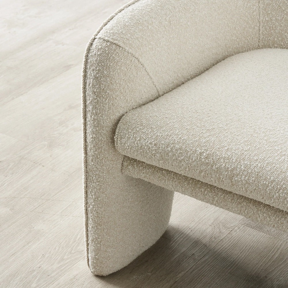 Asther Cream Boucle Arm Chair