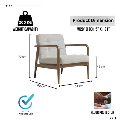 Benett Tufted Accent Armchair - Kingsman Furnitures