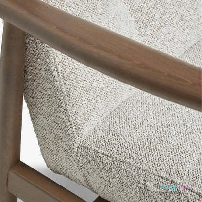 Benett Tufted Solid Teak Wood Armchair - Stylish Comfort - Kingsman Furnitures