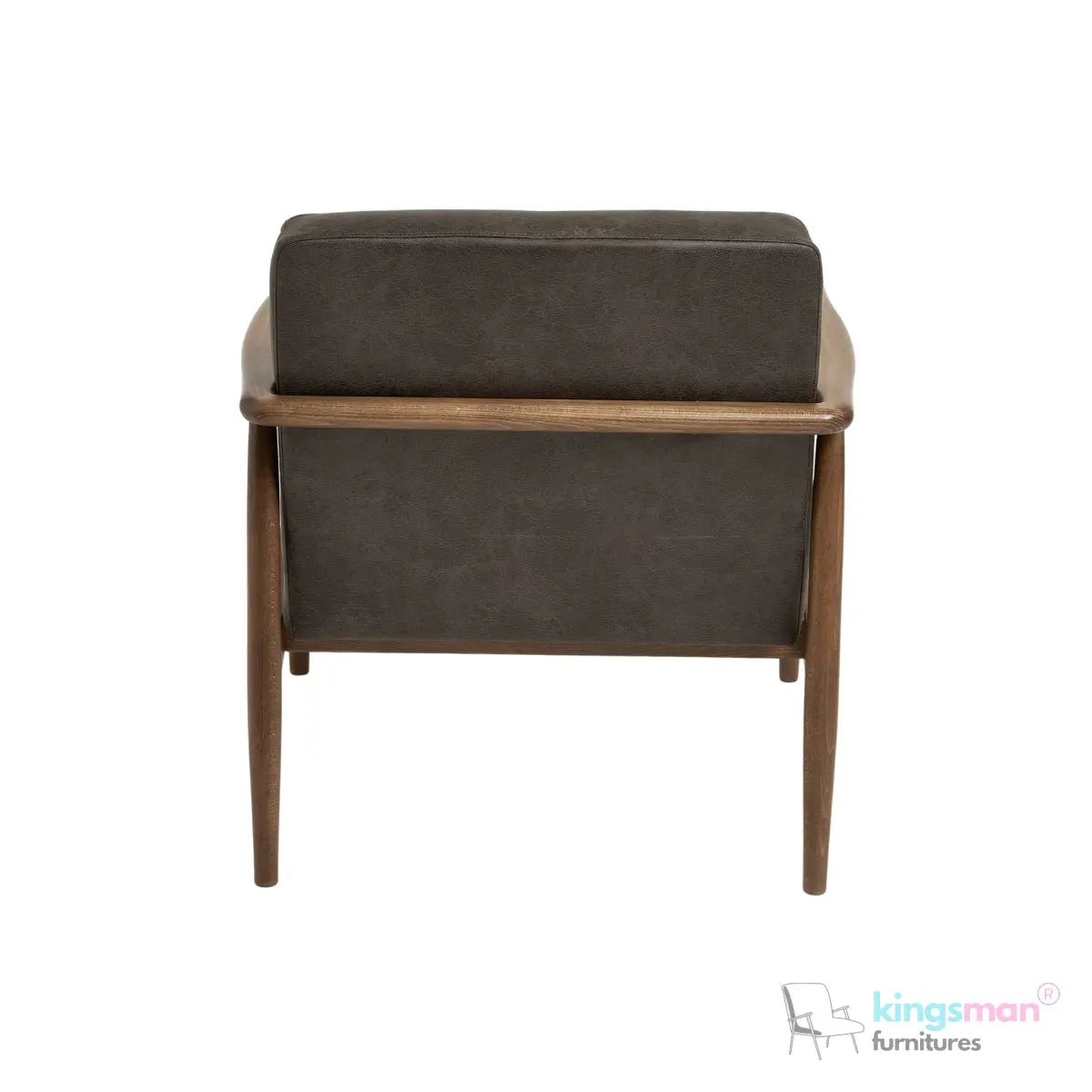 Benett Tufted Solid Teak Wood Armchair - Stylish Comfort - Kingsman Furnitures
