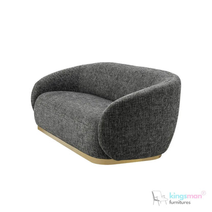 Brok 3 - Seater Sofa – Brushed Brass Finish Base Luxury Comfort - Kingsman Furnitures