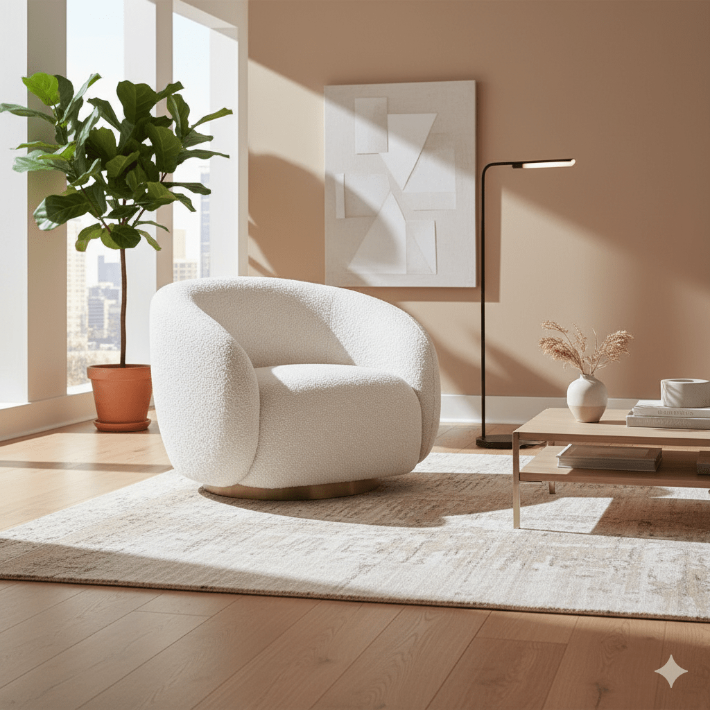 Brok 360° Swivel Accent Chair - Kingsman Furnitures