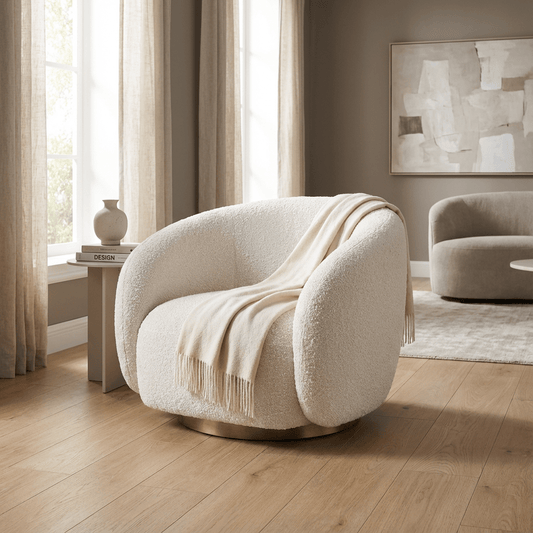 Brok 360° Swivel Armchair - Modern Living Room Furniture | Kingsman - Kingsman Furnitures