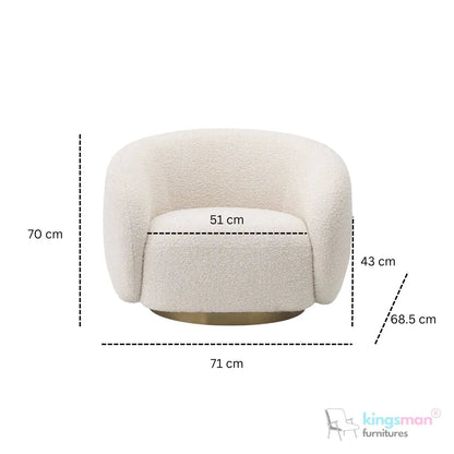 Brok 360° Swivel Chair - Modern Elegance & Comfort - Kingsman Furnitures
