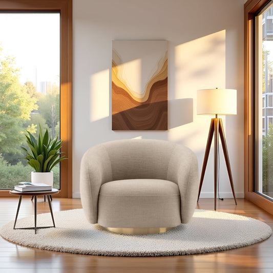 Brok 360° Swivel Chair - Modern Elegance & Comfort - Kingsman Furnitures