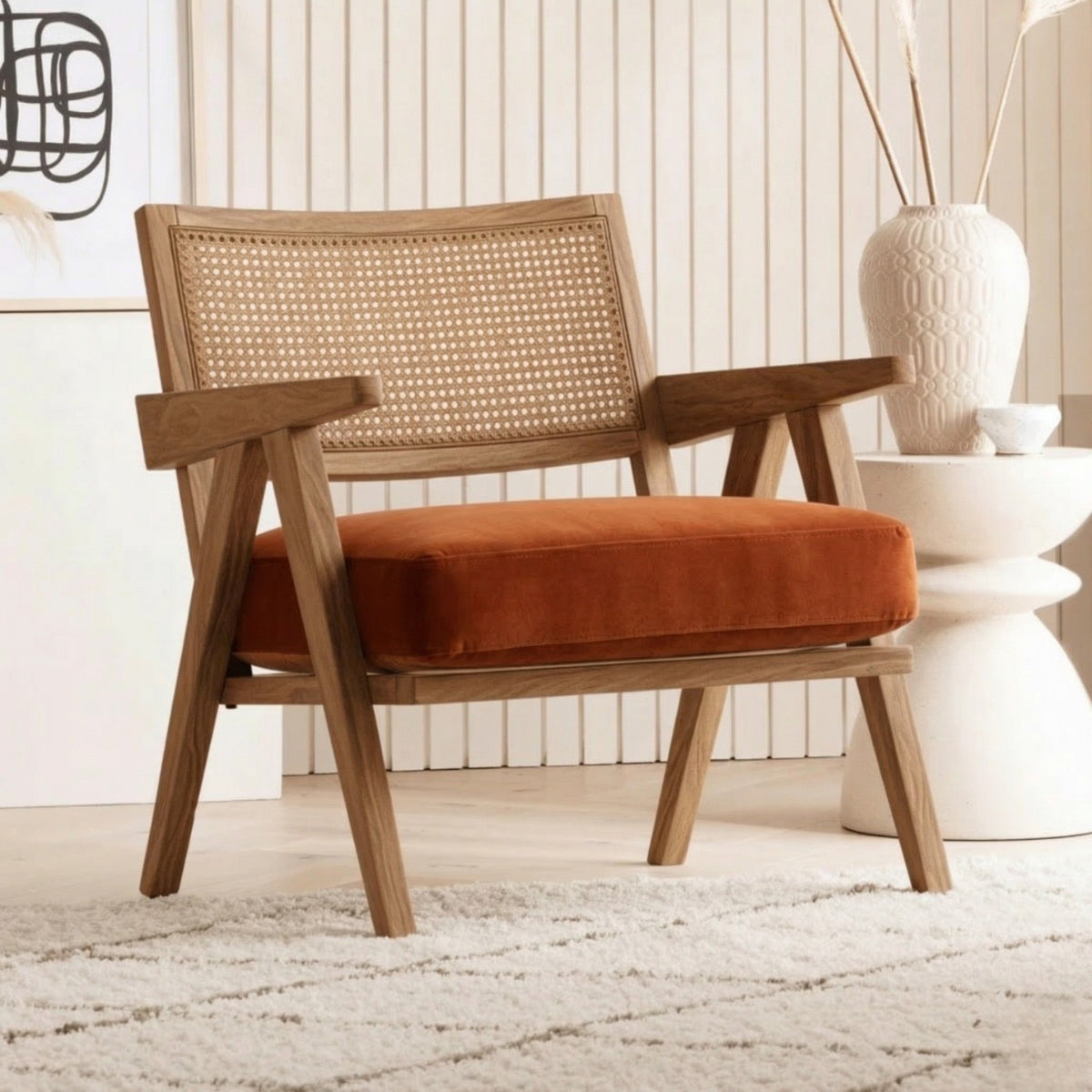 Abel Rattan Accent Arm Chair