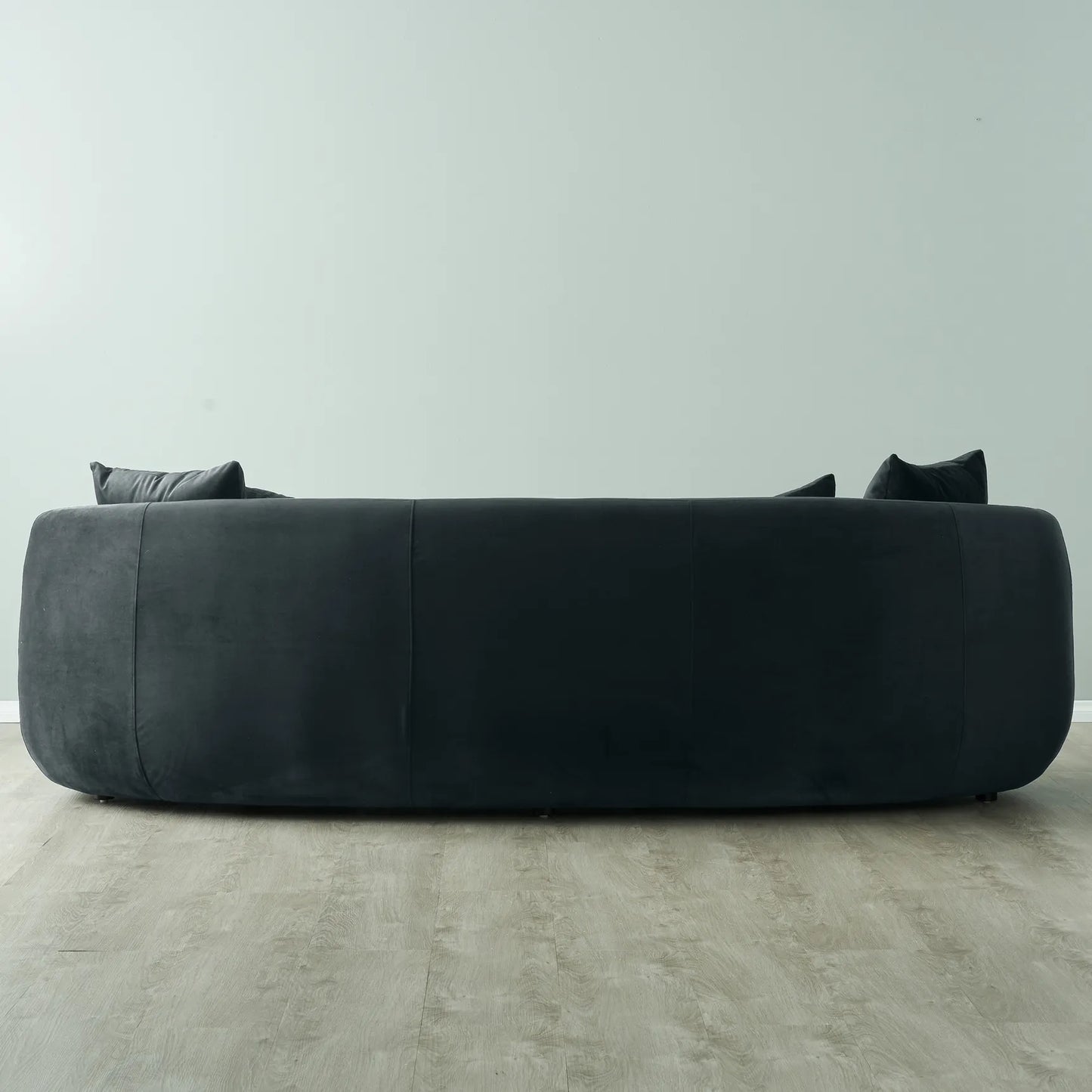 Everbe Charcoal Velvet 3 Seater Sofa