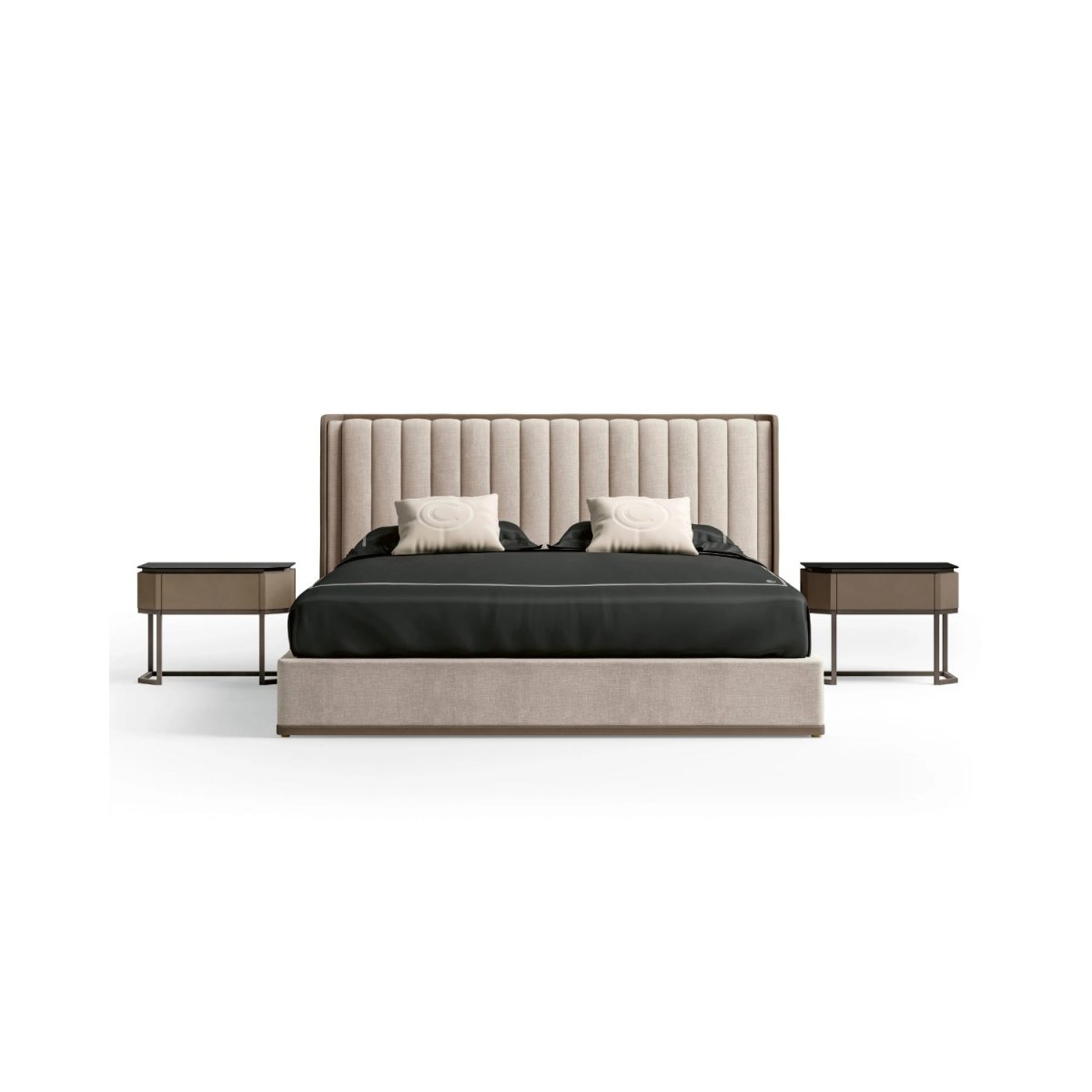 Classic Storage Bed with Headboard - Kingsman Furnitures