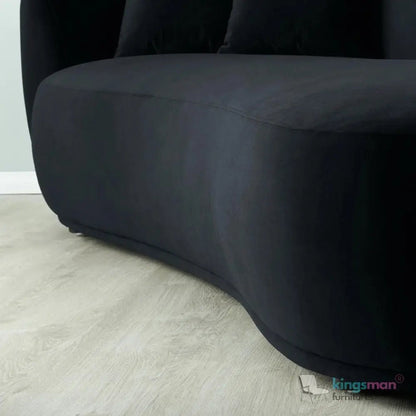 Cream Boucle Curved 3 Seater Sofa | Everbe Luxe Design - Kingsman Furnitures