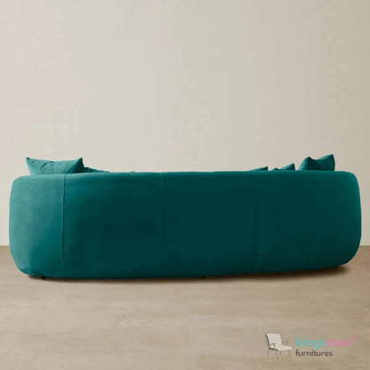 Cream Boucle Curved 3 Seater Sofa | Everbe Luxe Design - Kingsman Furnitures