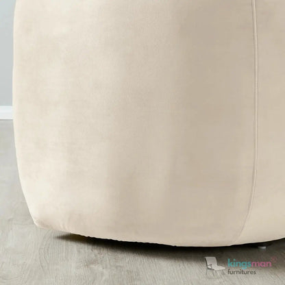 Cream Boucle Curved 3 Seater Sofa | Everbe Luxe Design - Kingsman Furnitures