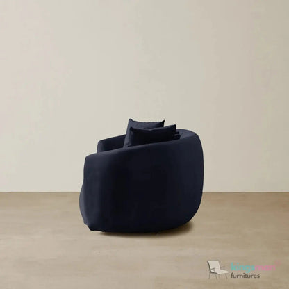 Cream Boucle Curved 3 Seater Sofa | Everbe Luxe Design - Kingsman Furnitures
