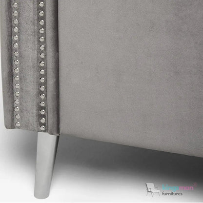 Dev Storage Ottoman - Upholstered Ottoman with Scrolled Arms, Mirrored Feet, and Deep Storage | Bedroom or Living Room Furniture - Kingsman Furnitures