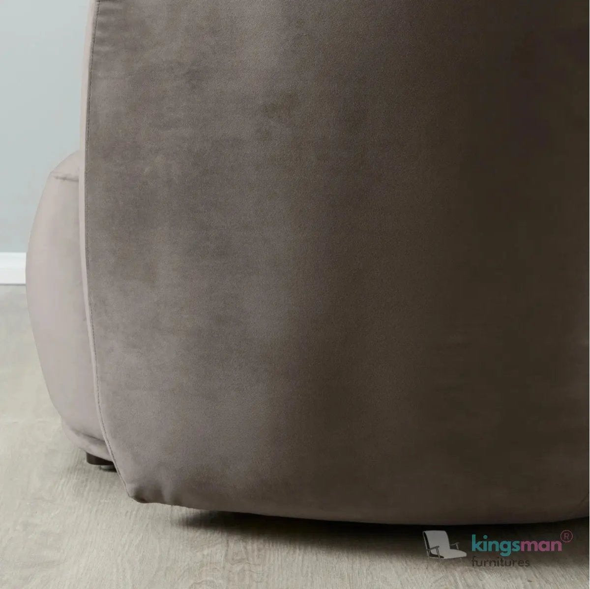 Everbe Cream Boucle Curve 2 Seater Sofa - Luxurious Comfort - Kingsman Furnitures