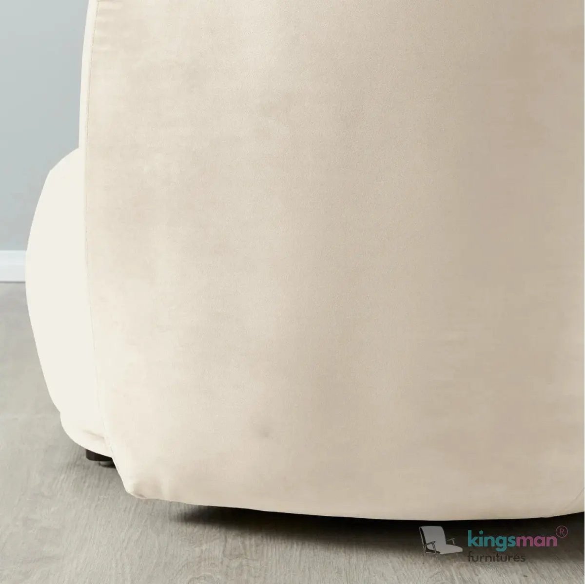 Everbe Cream Boucle Curve 2 Seater Sofa - Luxurious Comfort - Kingsman Furnitures