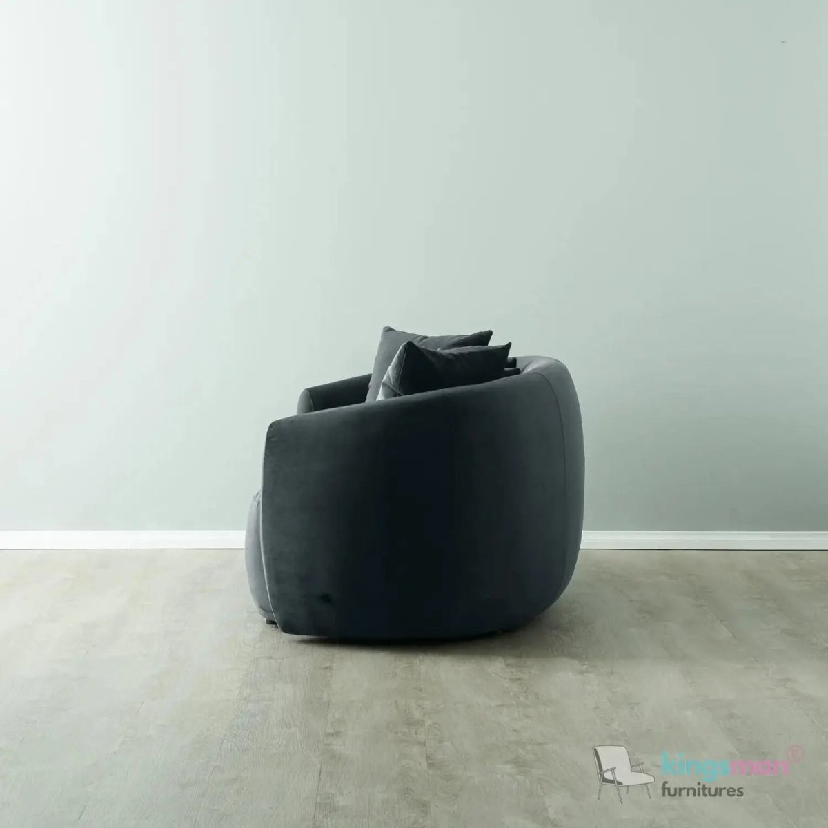 Everbe Cream Boucle Curve 2 Seater Sofa - Luxurious Comfort - Kingsman Furnitures