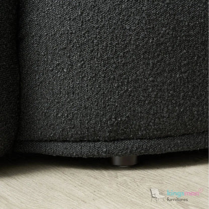 Everbe Cream Boucle Curve 2 Seater Sofa - Luxurious Comfort - Kingsman Furnitures
