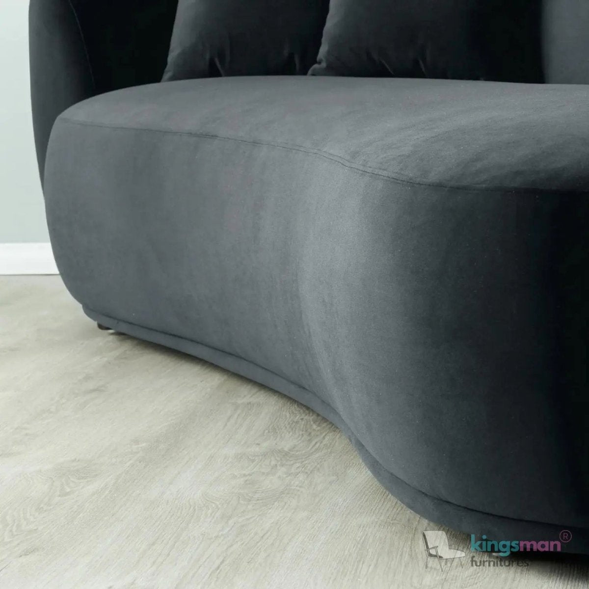 Everbe Cream Boucle Curve 2 Seater Sofa - Luxurious Comfort - Kingsman Furnitures
